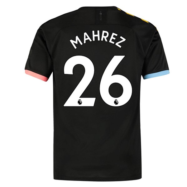 Camiseta Manchester City NO.26 Mahrez Segunda equipación 2019-2020 Negro